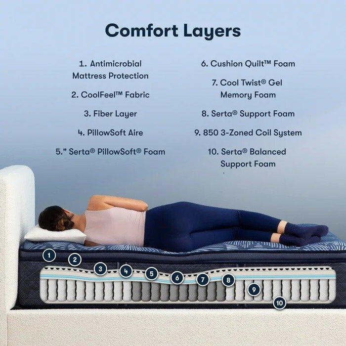 Serta Perfect Sleeper Innerspring Mattress Cobalt Calm Medium Pillow Top - Queen image